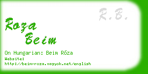 roza beim business card